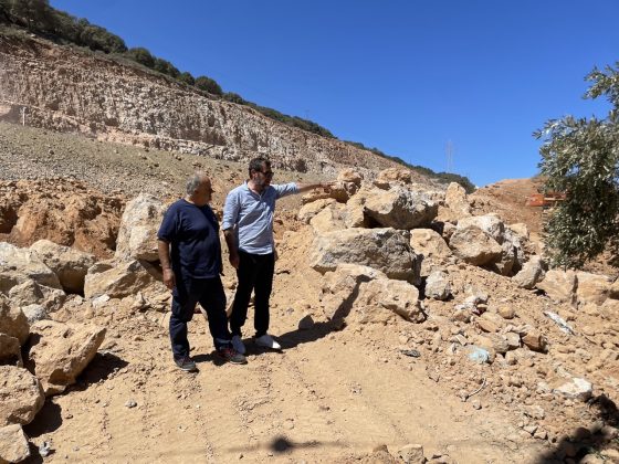 Αυτοψία του Αντιπεριφερειάρχη Λασιθίου στο εργοτάξιο του ΒΟΑΚ   στο τμήμα Νεάπολη – Άγιος Νικόλαος